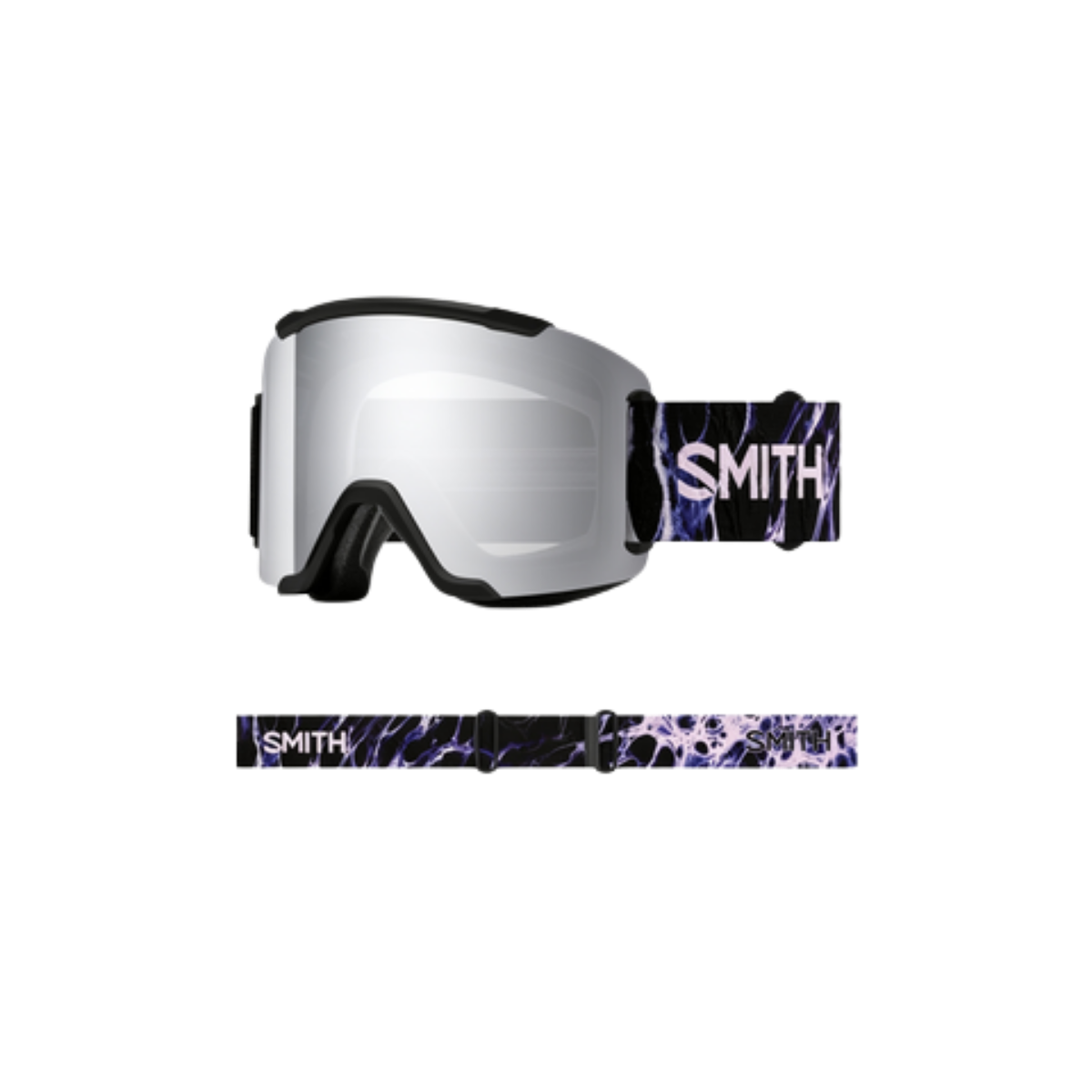 SMITH SQUAD GOGGLE BLACK FLEX PLASMA SUN PLATINUM MIRROR