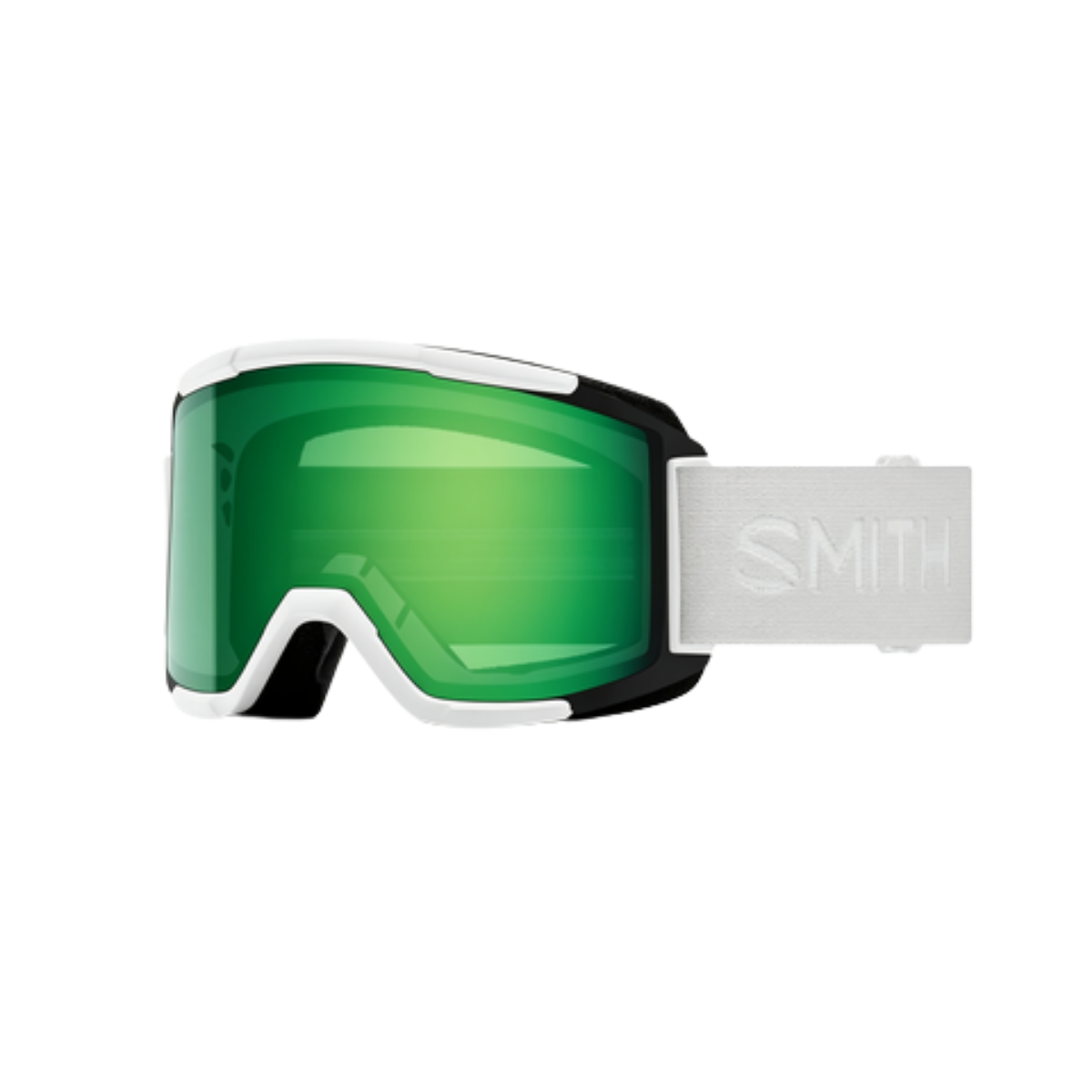 SMITH SQUAD GOGGLE WHITE VAPOR SUN GREEN MIRROR