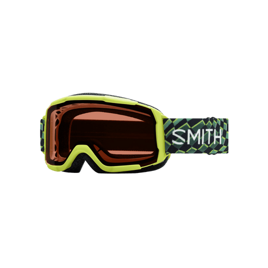 SMITH YOUTH DAREDEVIL JR GOGGLE 25/26, ELECTRIC LIME LEFT TURN, RC36, FRONT ANGLE