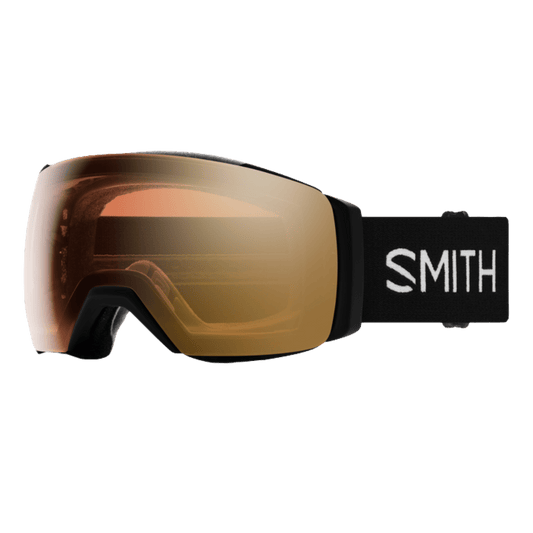 SMITH IO MAG XL LOW BRIDGE ADULT UNISEX GOGGLE - BLACK GOLD MIRROR LENS