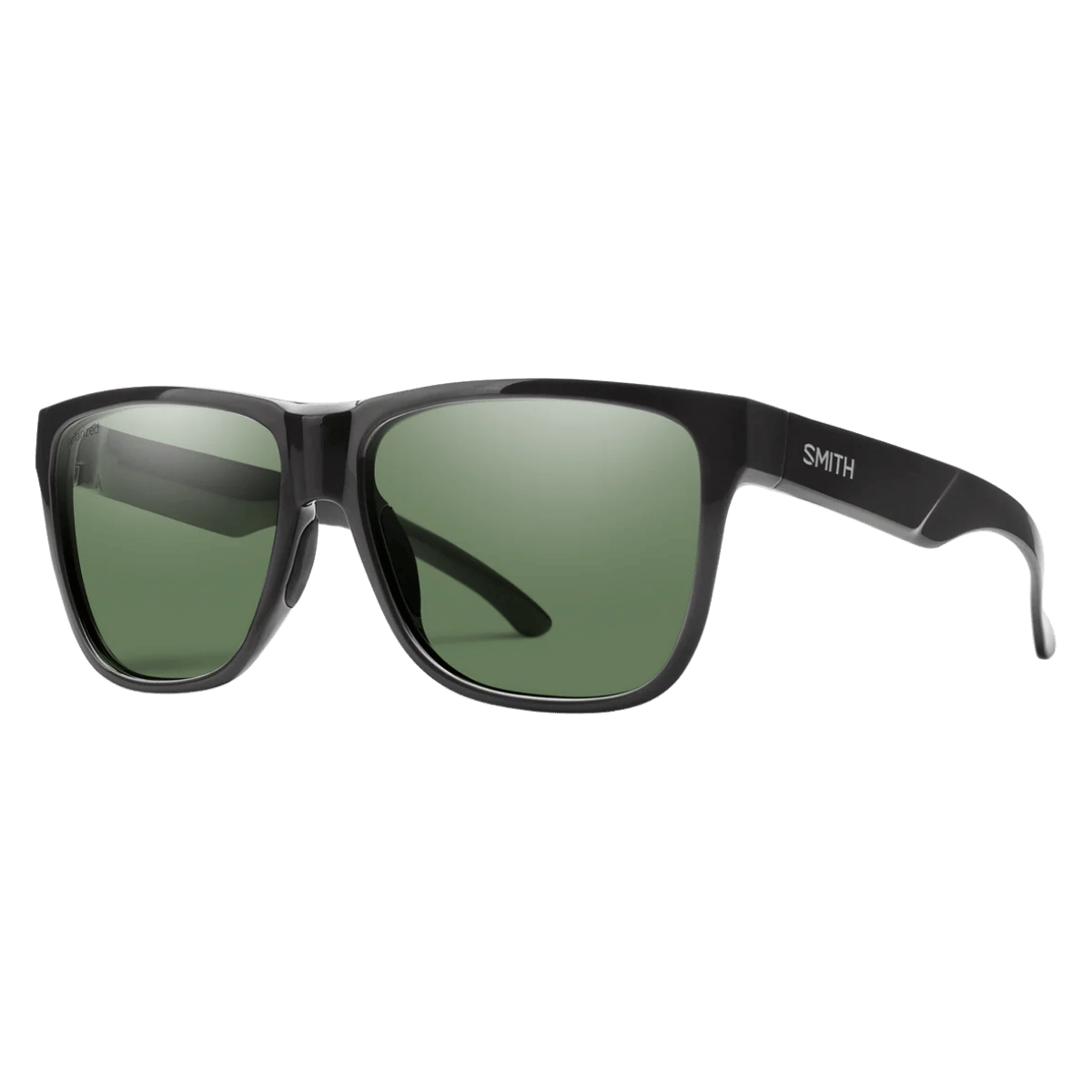 SMITH LOWDOWN XL 2 CHROMAPOP POLARIZED GREEN GRAY SUNGLASSES - MATTE BLACK