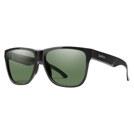 SMITH LOWDOWN XL 2 CHROMAPOP POLARIZED GREEN GRAY SUNGLASSES - MATTE BLACK