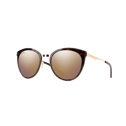 SMITH SOMERSET SUNGLASSES - TORTOISE ROSE CHROMAPOP POLARIZED ROSE GOLD MIRROR - FRONT VIEW