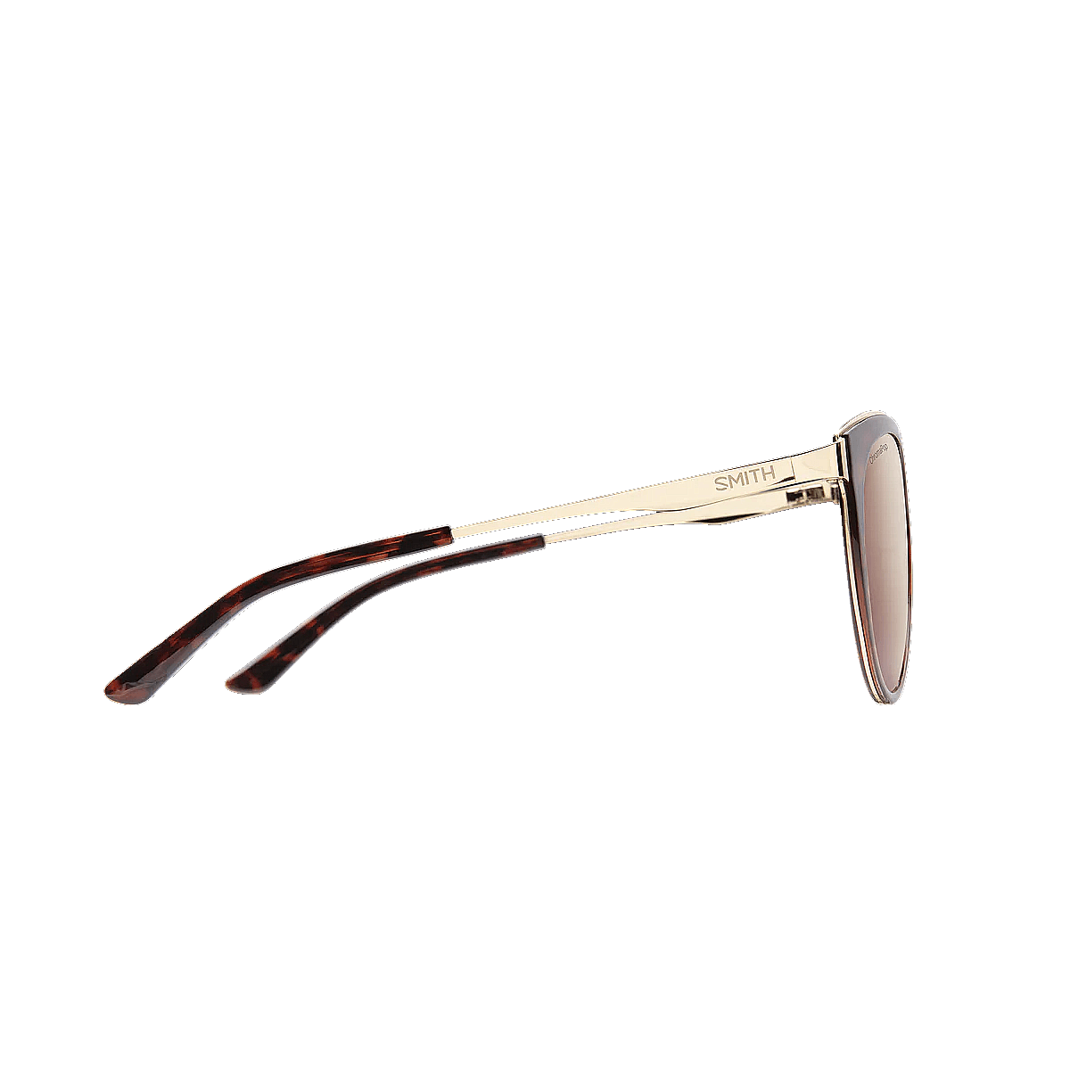 SMITH SOMERSET SUNGLASSES - TORTOISE ROSE CHROMAPOP POLARIZED ROSE GOLD MIRROR - SIDE VIEW