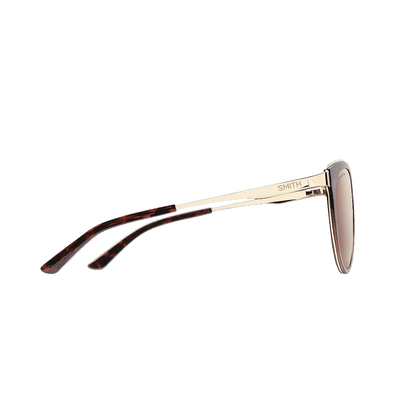 SMITH SOMERSET SUNGLASSES - TORTOISE ROSE CHROMAPOP POLARIZED ROSE GOLD MIRROR - SIDE VIEW