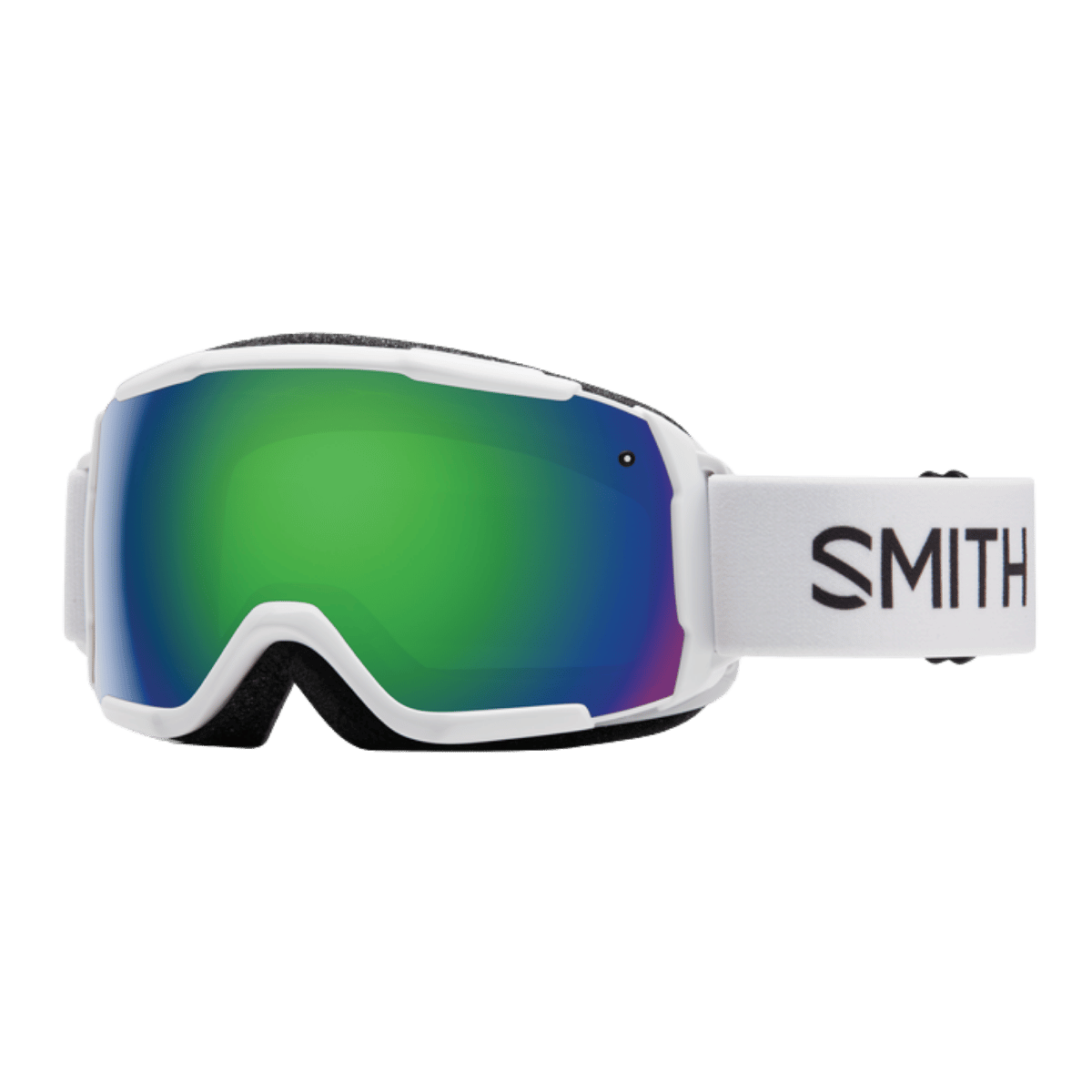 SMITH Y GROM JR GOGGLES - WHITE - GREEN SOL-X MIR