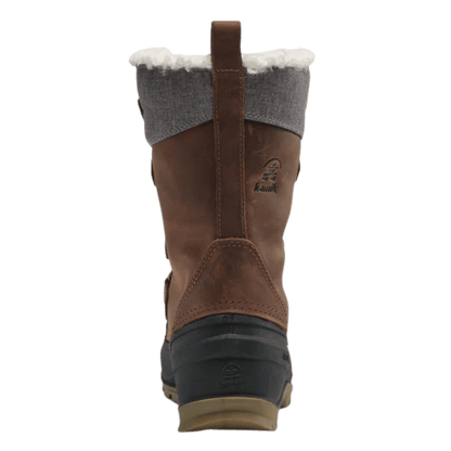 KAMIK SNOWGEM WOMENS WINTER BOOTS -40°C - COGNAC - BACK ANGLE