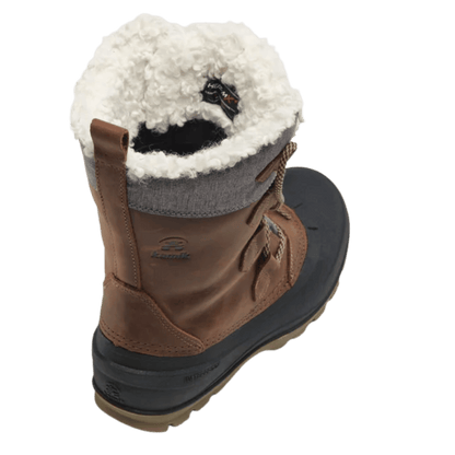 KAMIK SNOWGEM WOMENS WINTER BOOTS -40°C - COGNAC - TOP BACK ANGLE