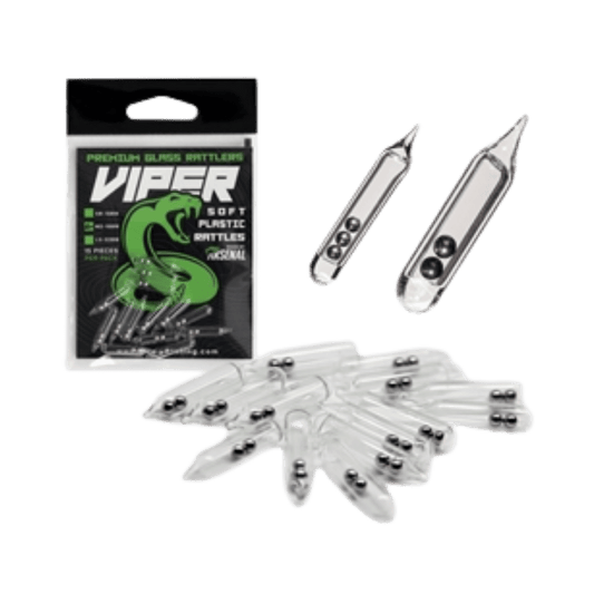 ARSENAL FISHING CORP SOFT PLASTIC GLASS RATTLE 15PK - CLEAR