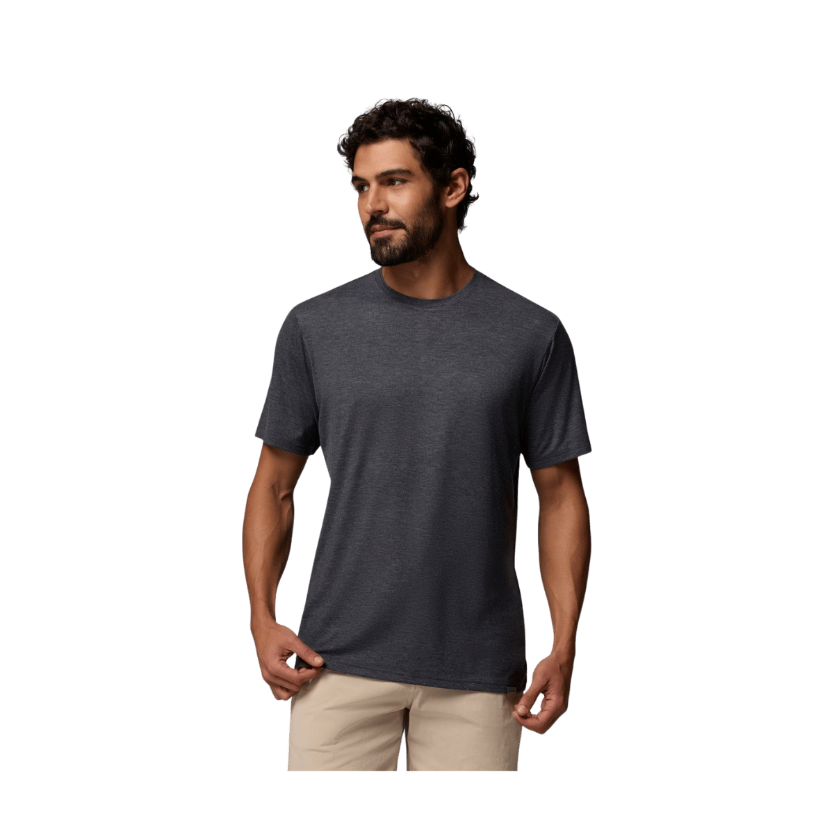 COLUMBIA MEN'S CSC SOFT STRETCH SS TEE - SHARK HEATHER
