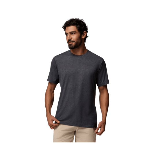 COLUMBIA MEN'S CSC SOFT STRETCH SS TEE - SHARK HEATHER