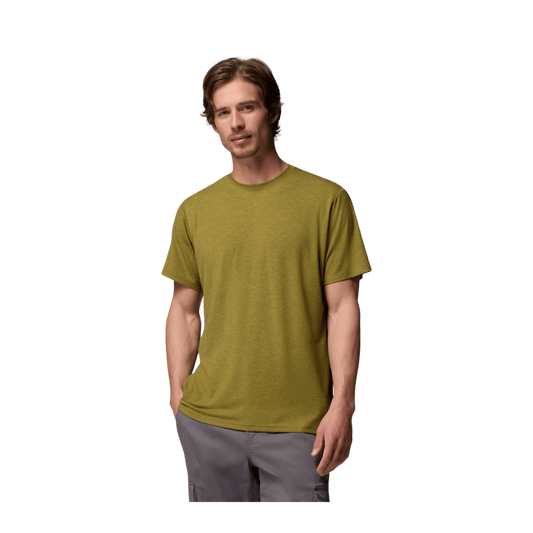 COLUMBIA MEN'S CSC SOFT STRETCH SS TEE - MOSSY GREEN HEATHER