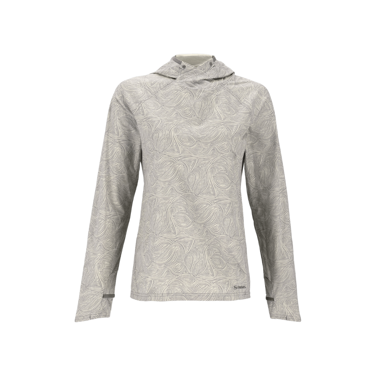 SIMMS WOMEN'S SOLARFLEX HOODY - SWIRL HALE - FRONT VIEW