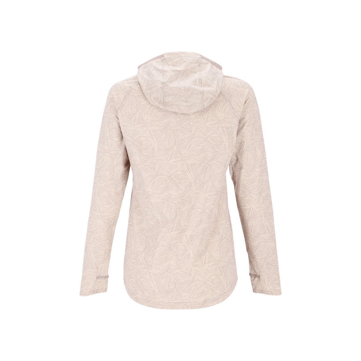 SIMMS WOMEN'S SOLARFLEX HOODY - SWIRL HERON - BACK VIEW