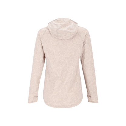 SIMMS WOMEN'S SOLARFLEX HOODY - SWIRL HERON - BACK VIEW