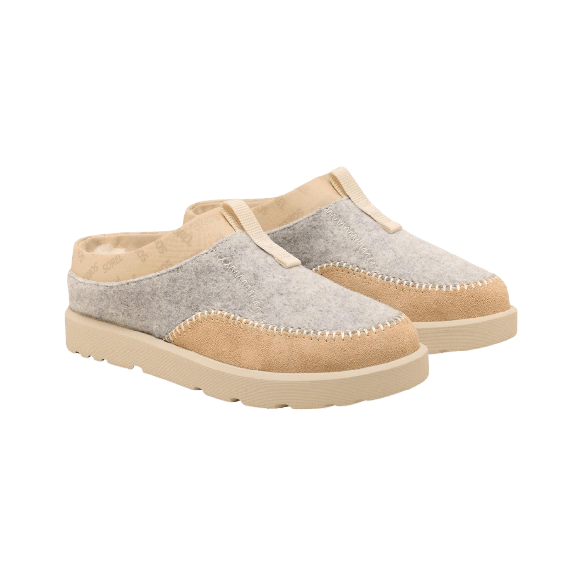 SOREL WOMEN'S BYWAYS MULE SLIP-ON - BLEACHED CERAMIC/CERAMIC, SIDE ANGLE, 06.0, 07.0, 08.0, 09.0, 10.0