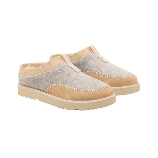 SOREL WOMEN'S BYWAYS MULE SLIP-ON - BLEACHED CERAMIC/CERAMIC, SIDE ANGLE, 06.0, 07.0, 08.0, 09.0, 10.0