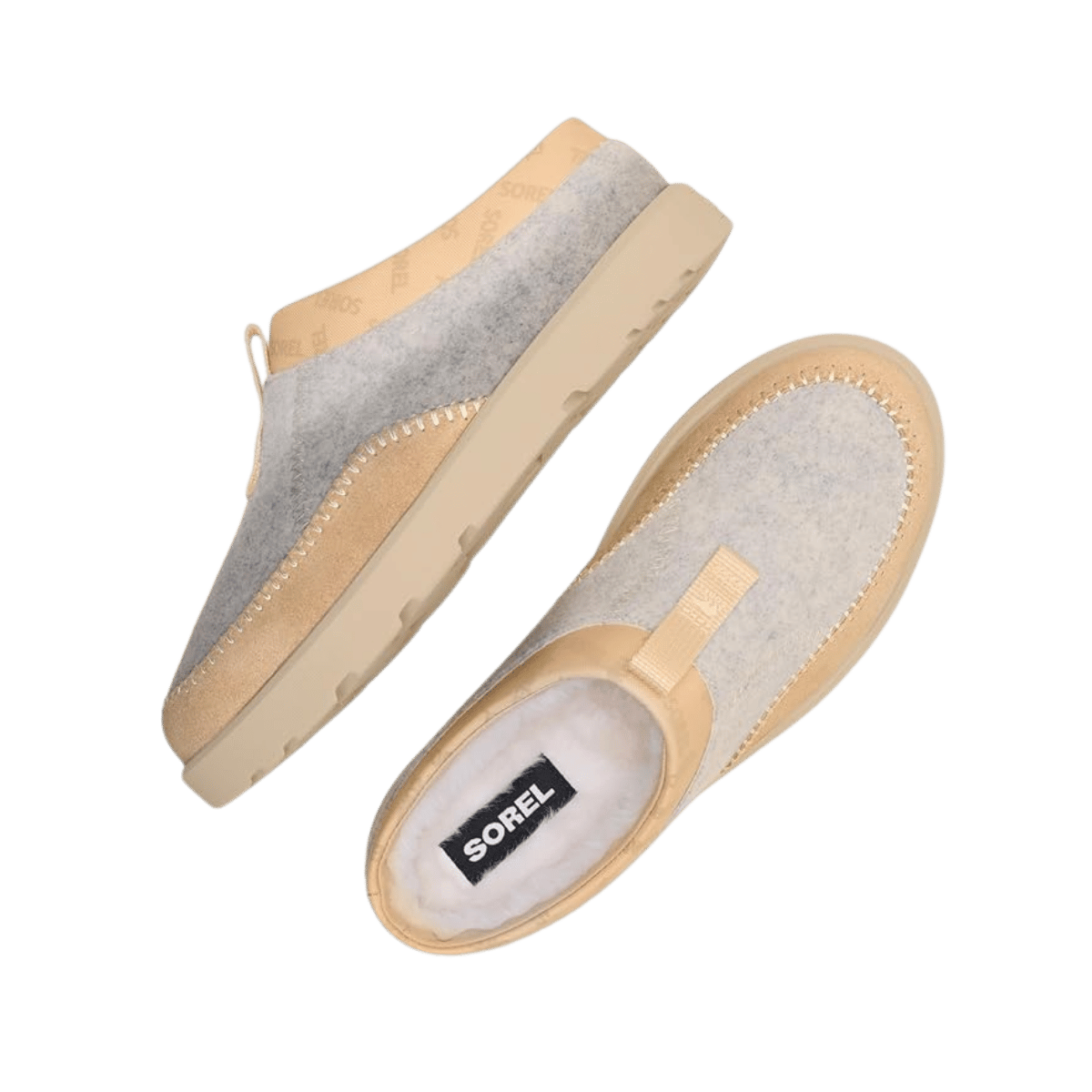 SOREL WOMEN'S BYWAYS MULE SLIP-ON - BLEACHED CERAMIC/CERAMIC, TOP ANGLE, 06.0, 07.0, 08.0, 09.0, 10.0