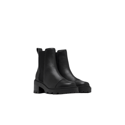 SOREL WOMEN'S JOAN NOW CHELSEA BOOT - BLACK, FRONT ANGLE, 06.5, 07.0, 07.5, 08.0, 08.5, 09.0, 09.5, 10.0