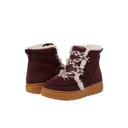 SOREL WOMEN'S ONA AVE ALPINE BOOT WATERPROOF - REDWOOD/GUM, SIDE AND BACK ANGLE, 06.5, 07.0, 07.5, 08.0, 08.5, 09.0, 09.5, 10.0