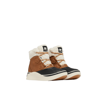 SOREL WOMEN'S OUT N ABOUT IV CHILLZ WATERPROOF - TAFFY/BLACK, FRONT ANGLE, 06.5, 07.0, 07.5, 08.0, 08.5, 09.0, 09.5, 10.0
