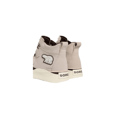 SOREL WOMEN'S OUT N ABOUT IV CLASSIC WATERPROOF - FAWN/MIDNIGHT COCOA, BACK ANGLE LOGO, 06.5, 07.0, 07.5, 08.0, 08.5, 09.0, 09.5, 10.0