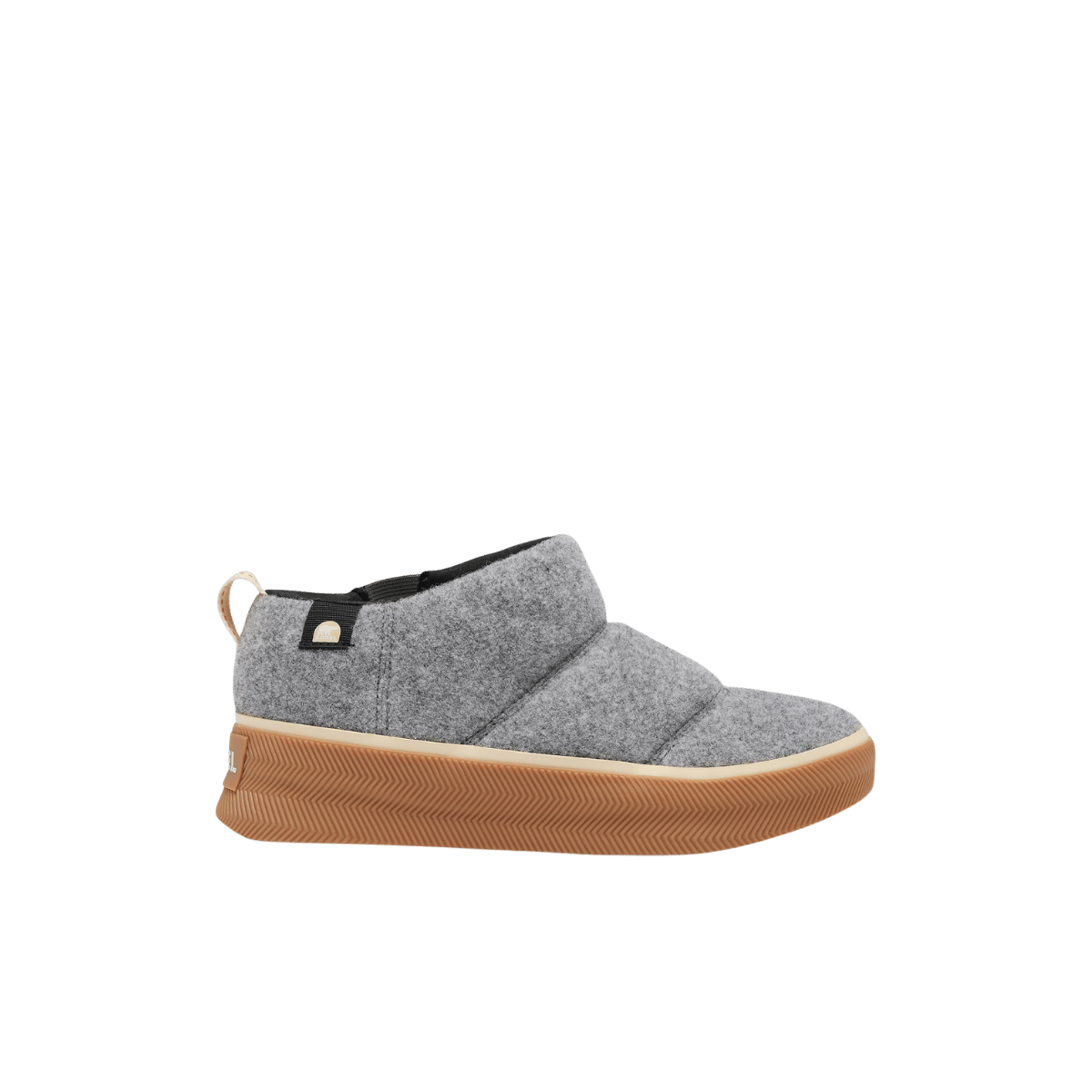 SOREL WOMEN'S OUT N ABOUT IV MINI PUFFY - CHROME GREY/GUM, SIDE ANGLE, 06.5, 07.0, 07.5, 08.0, 08.5, 09.0, 09.5, 10.0