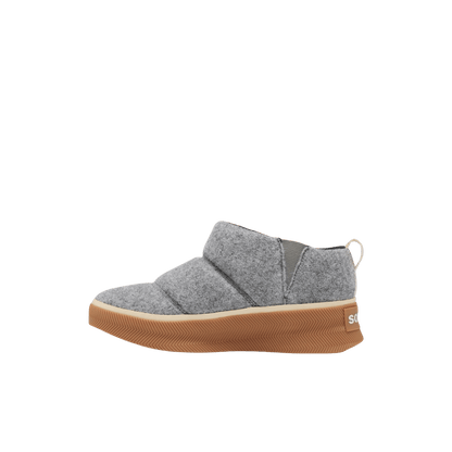 SOREL WOMEN'S OUT N ABOUT IV MINI PUFFY - CHROME GREY/GUM, SIDE ANGLE, 06.5, 07.0, 07.5, 08.0, 08.5, 09.0, 09.5, 10.0