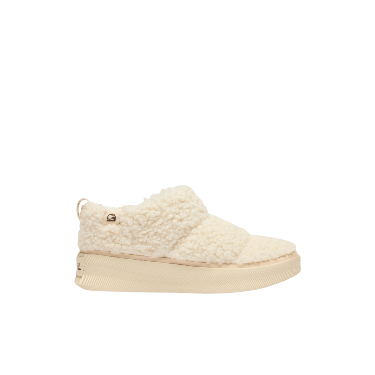 SOREL WOMEN'S OUT N ABOUT IV MINI PUFFY - NATURAL/CHALK, SIDE ANGLE, 06.5, 07.0, 07.5, 08.0, 08.5, 09.0, 09.5, 10.0