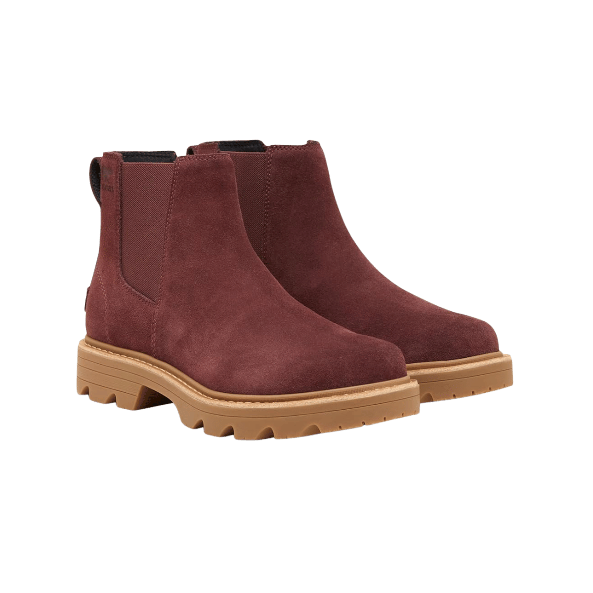 SOREL WOMEN'S REVEL RD CHELSEA WATERPROOF BOOT - REDWOOD/GUM, SIDE ANGLE, 06.5, 07.0, 07.5, 08.0, 08.5, 09.0, 09.5