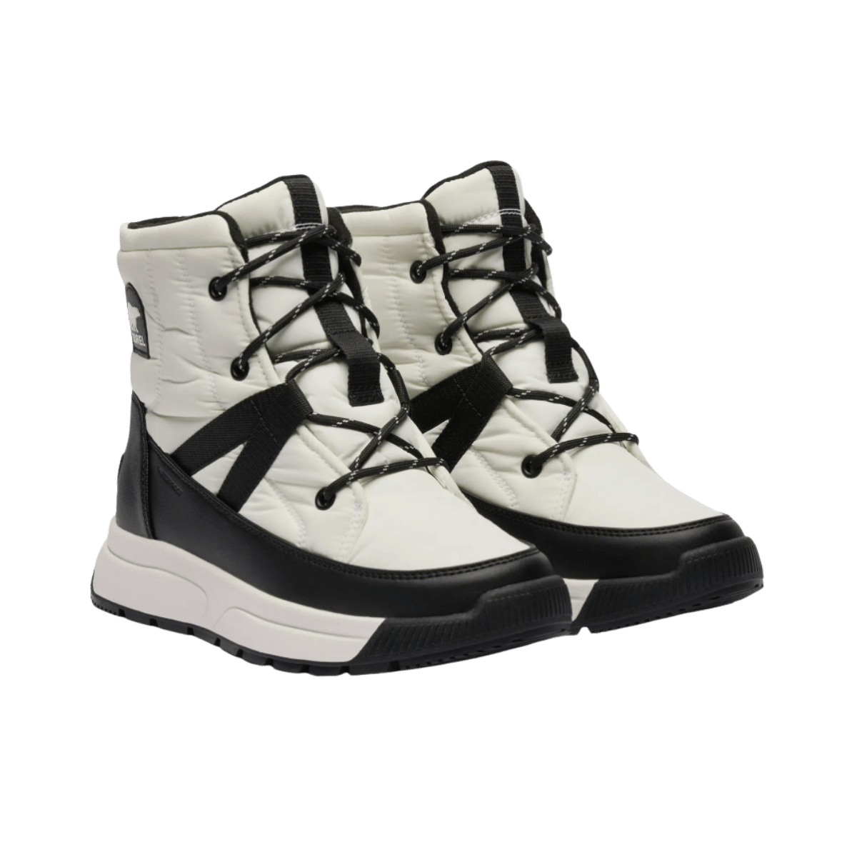 SOREL WOMEN'S WHITNEY III MID WATERPROOF BOOT - BLACK/SEA SALT, SIDE ANGLE, 06.0, 07.0, 08.0, 09.0, 10.0