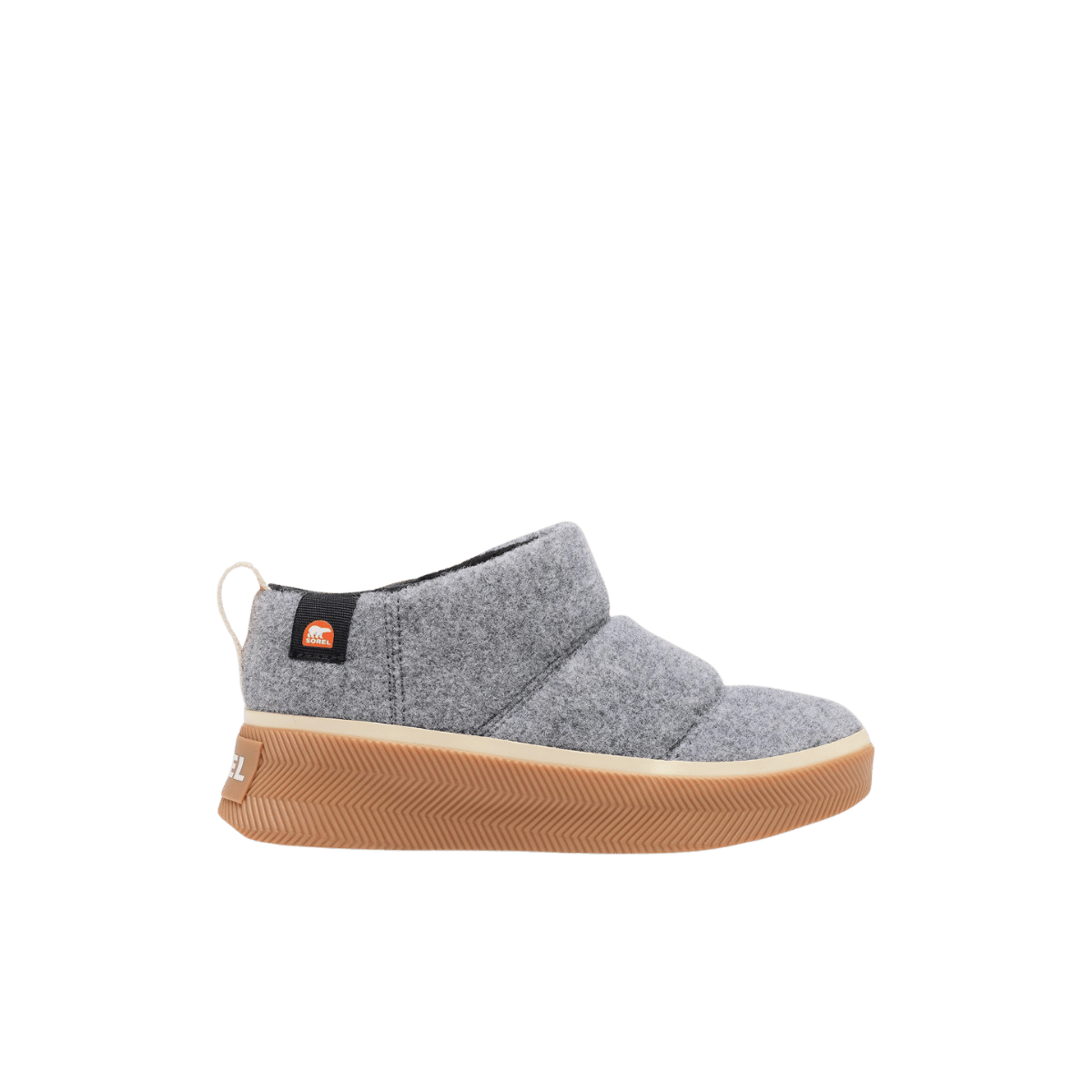 SOREL YOUTH OUT N ABOUT IV MINI PUFFY - CHROME GREY/GUM, SIDE ANGLE, 01.0, 02.0, 03.0, 04.0, 05.0, 06.0, 07.0
