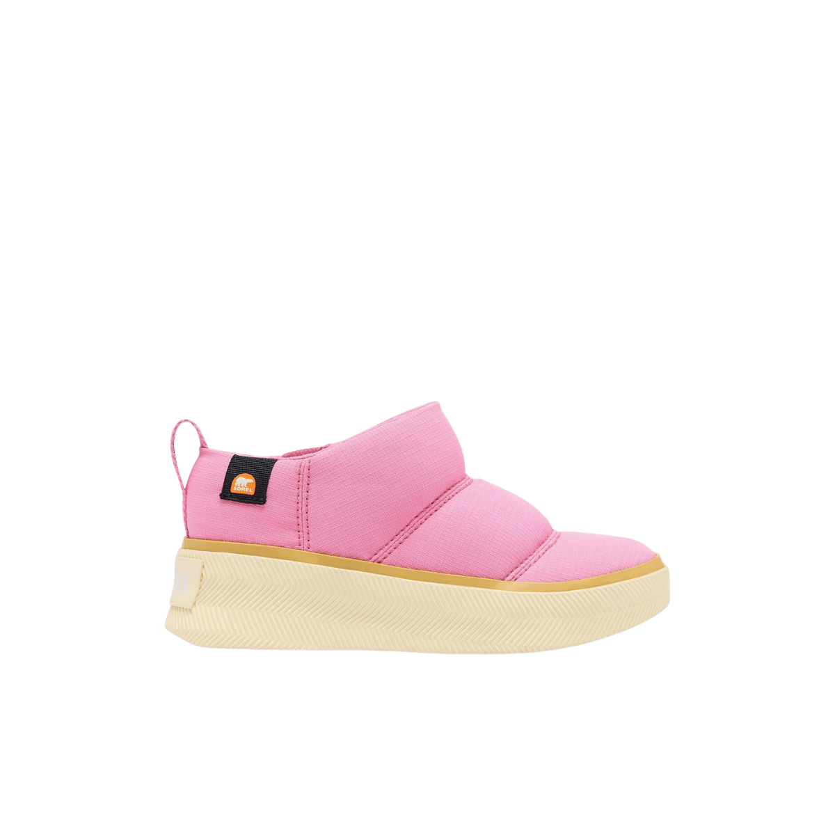 SOREL YOUTH OUT N ABOUT IV MINI PUFFY - ORCHID/HONEY WHITE, SIDE ANGLE, 01.0, 02.0, 03.0, 04.0, 05.0