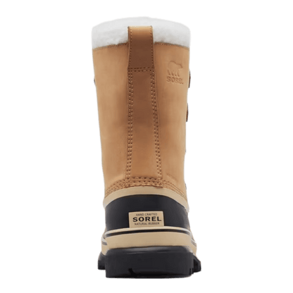 SOREL CARIBOU WATERPROOF 9MM FELT LINER SNOW BOOTS - BUFF_BACKANGLE