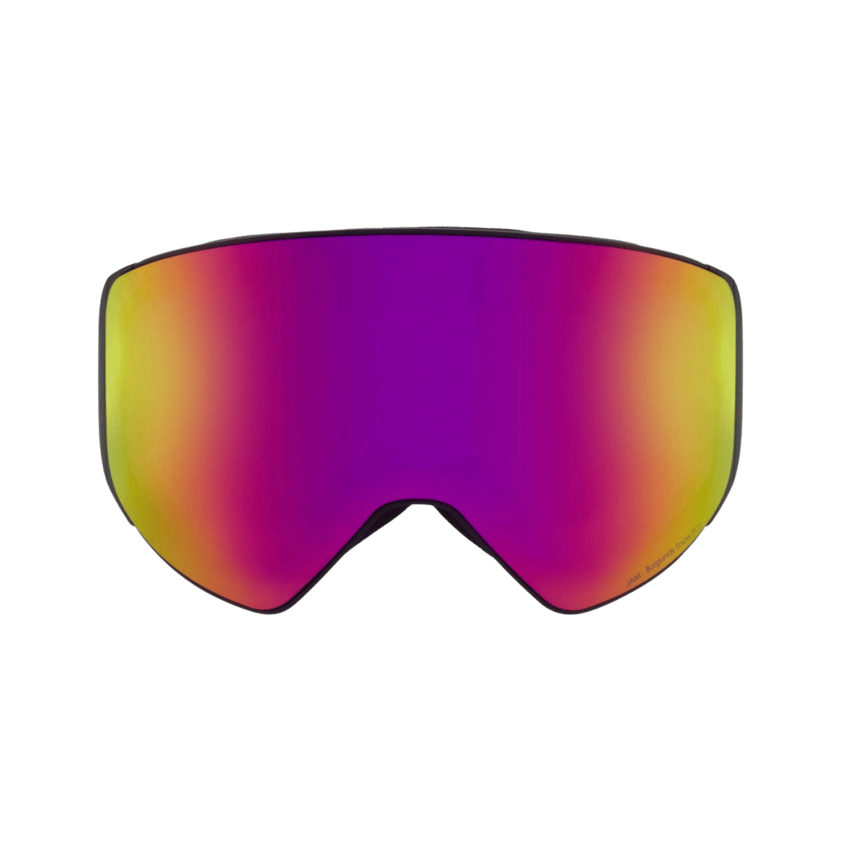RED BULL SPECT JAM GOGGLES FOR SKIING AND SNOWBOARDING - BLACK FRAME - RED WITH RED MIRROR - FRONT VIEW