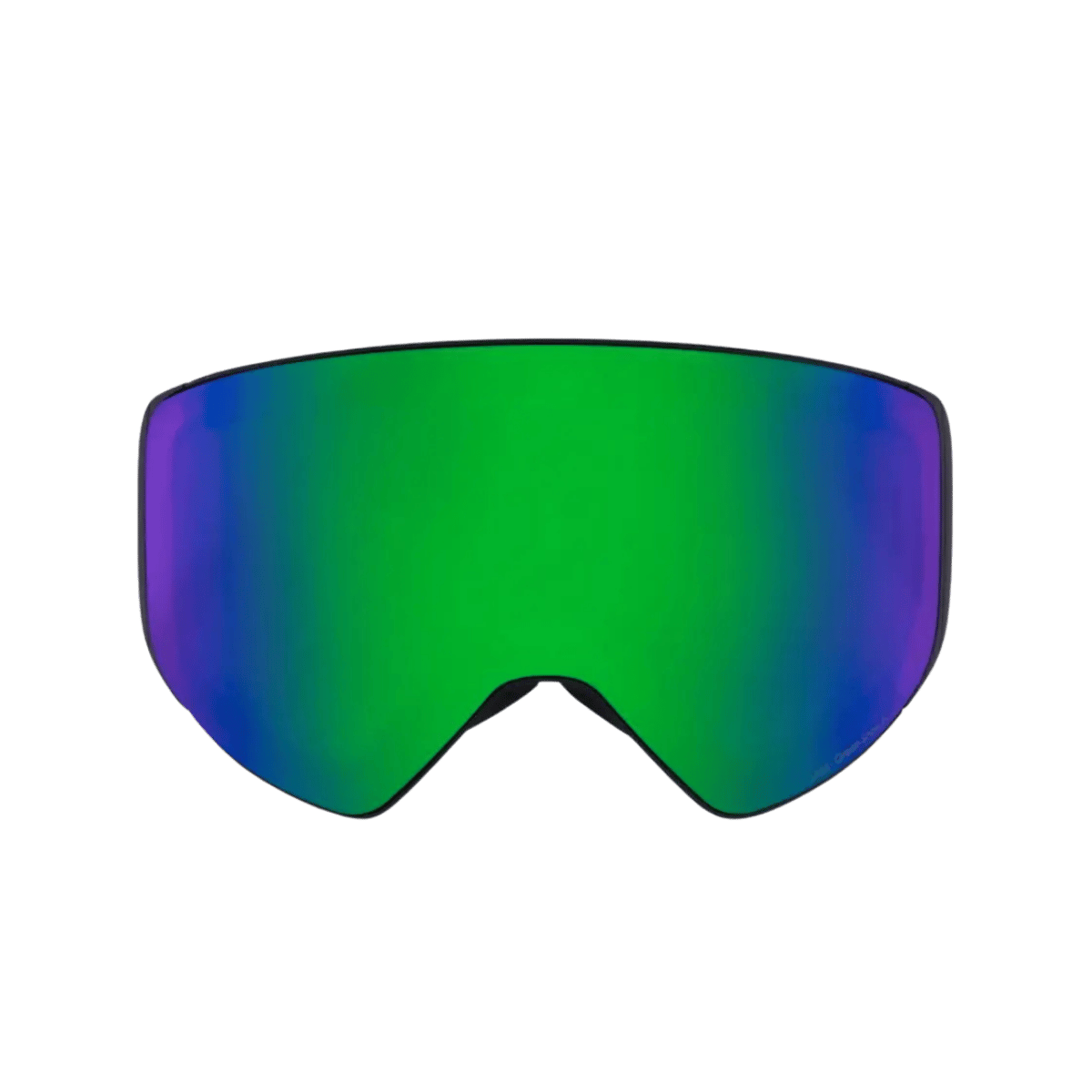 RED BULL SPECT JAM GOGGLES FOR SKIING AND SNOWBOARDING - BLACK FRAME-ROSE WITH GREEN MIRROR - FRONT VIEW