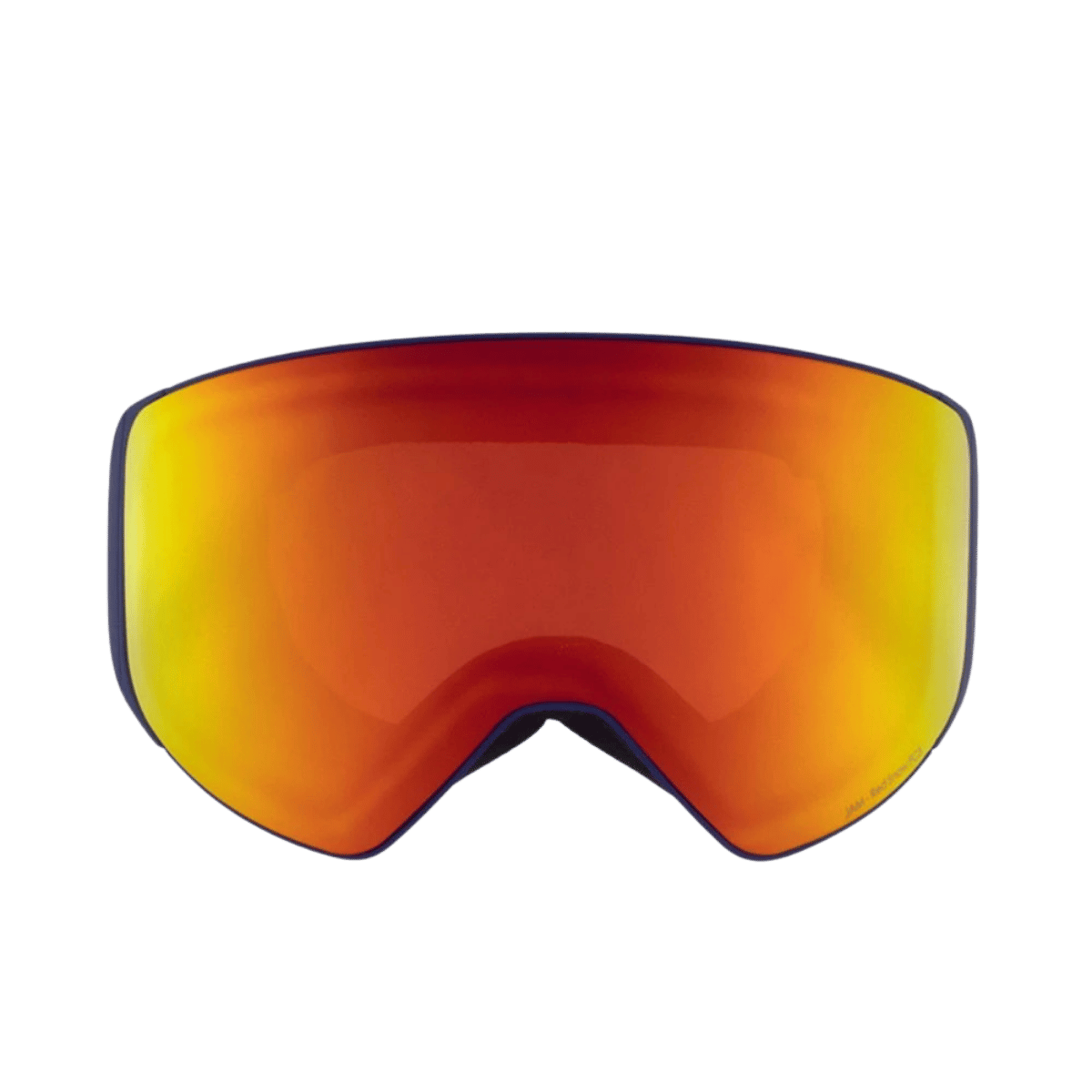 RED BULL SPECT JAM GOGGLES FOR SKIING AND SNOWBOARDING - BLUE FRAME-BROWN WITH RED MIRROR - FRONT VIEW