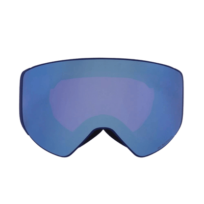 RED BULL SPECT JAM GOGGLES FOR SKIING AND SNOWBOARDING - BLUE FRAME - PURPLE WITH BLUE MIRROR - FRONT VIEW