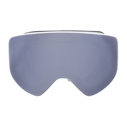 RED BULL SPECT JAM GOGGLES FOR SKIING AND SNOWBOARDING - WHITE FRAME - SMOKE WITH SILVER MIRROR - FRONT VIEW