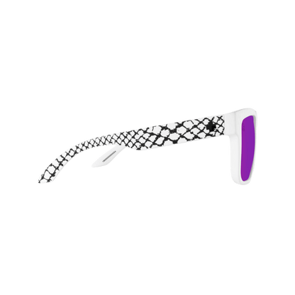 SPY DISCORD SLAYCO SUN GLASSES - MATTE WHITE - SIDE VIEW