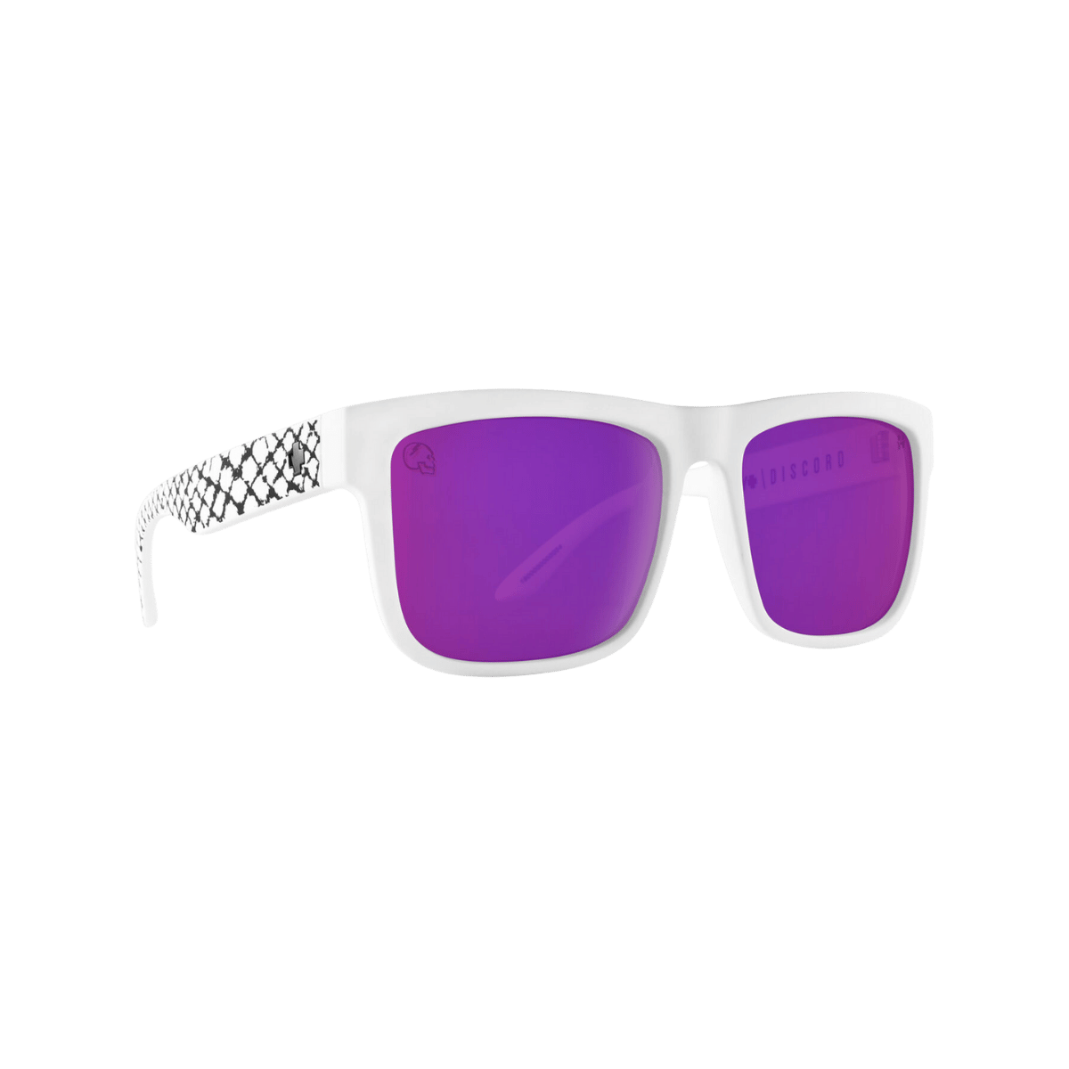 SPY DISCORD SLAYCO SUN GLASSES - MATTE WHITE - RIGHT SIDE VIEW