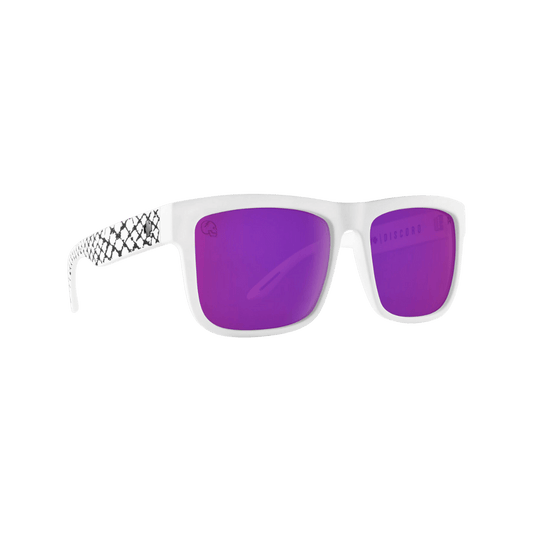 SPY DISCORD SLAYCO SUN GLASSES - MATTE WHITE - RIGHT SIDE VIEW