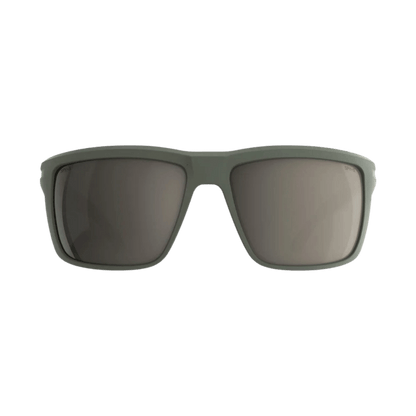 SPY OVERHAUL XL SUNGLASSES - MATTE OLIVE "BRONZE PEWTER MIRROR" - FRONT VIEW