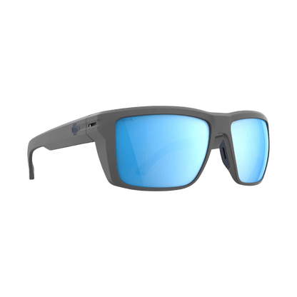 SPY OVERHAUL XL SUNGLASSES - MATTE GRAY "POLAR ICE BLUE MIRROR" - RIGHT SIDE VIEW
