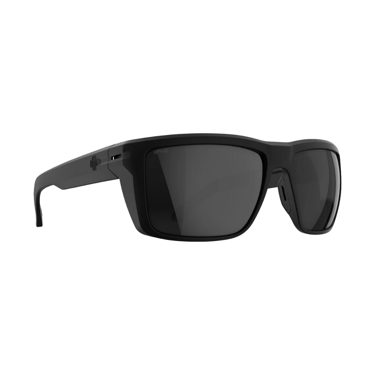 SPY OVERHAUL XL SUNGLASSES - SOFT MATTE BLACK "POLAR BLACK MIRROR" - RIGHT SIDE VIEW