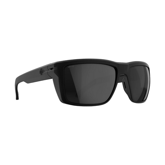 SPY OVERHAUL XL SUNGLASSES - SOFT MATTE BLACK "POLAR BLACK MIRROR" - RIGHT SIDE VIEW