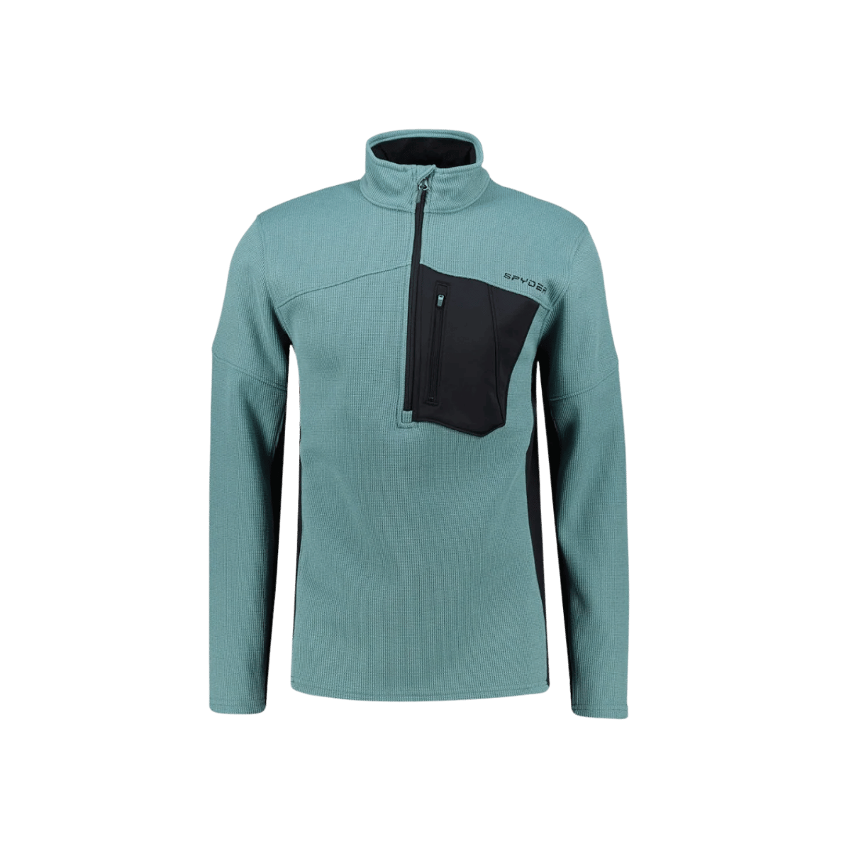 SPYDER BANDIT HALF ZIP FLEECE JACKET - TUNDRA - FRONT VIEW