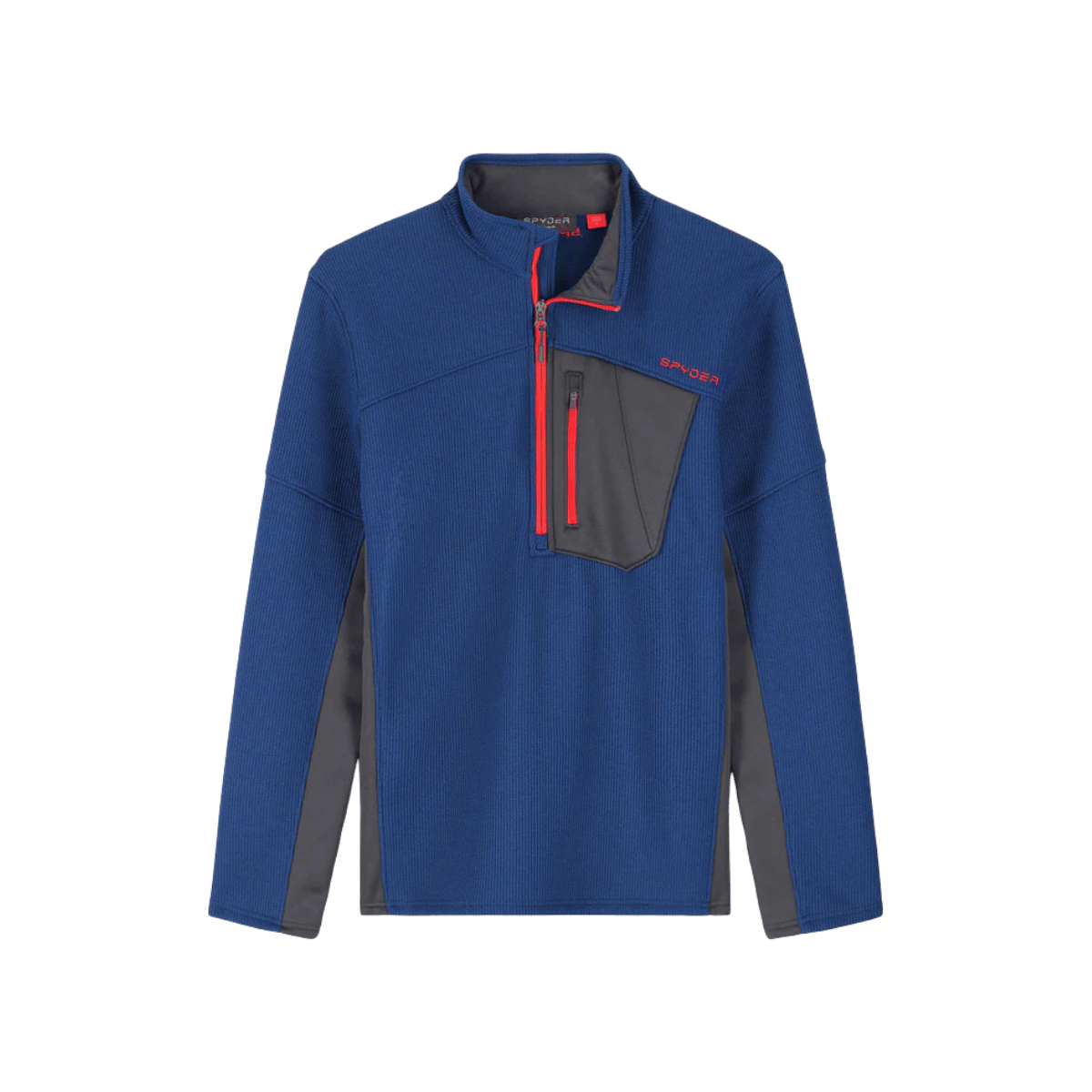 SPYDER MEN'S BANDIT WENGEN HALF ZIP JACKET - ABYSS VOLCANO - FRONT VIEW
