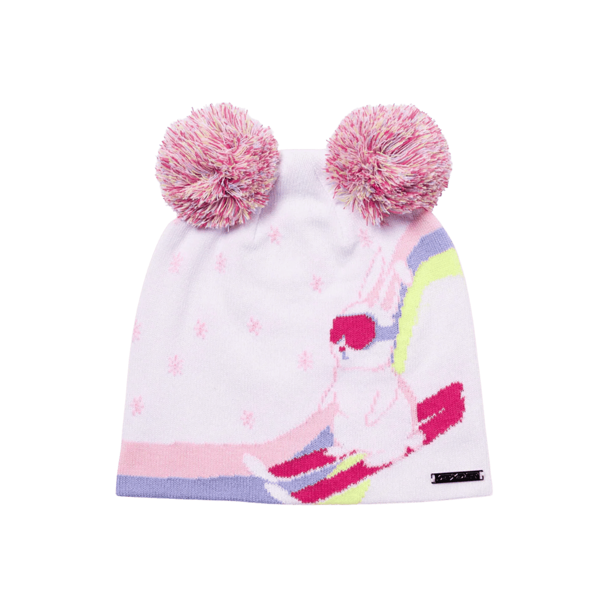 SPYDER SKI BUNNY WHITE HAT - FRONT VIEW