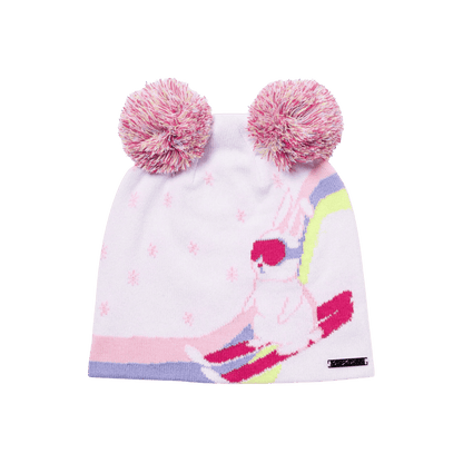 SPYDER SKI BUNNY WHITE HAT - FRONT VIEW